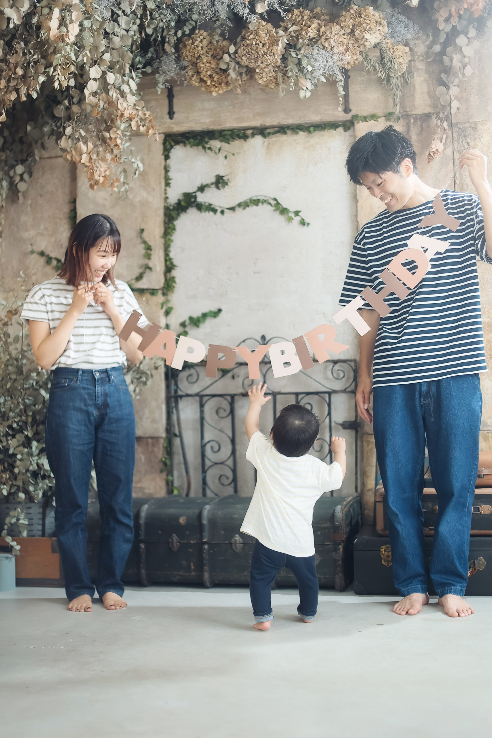 お子様の特別な誕生日家族での撮影もおすすめ